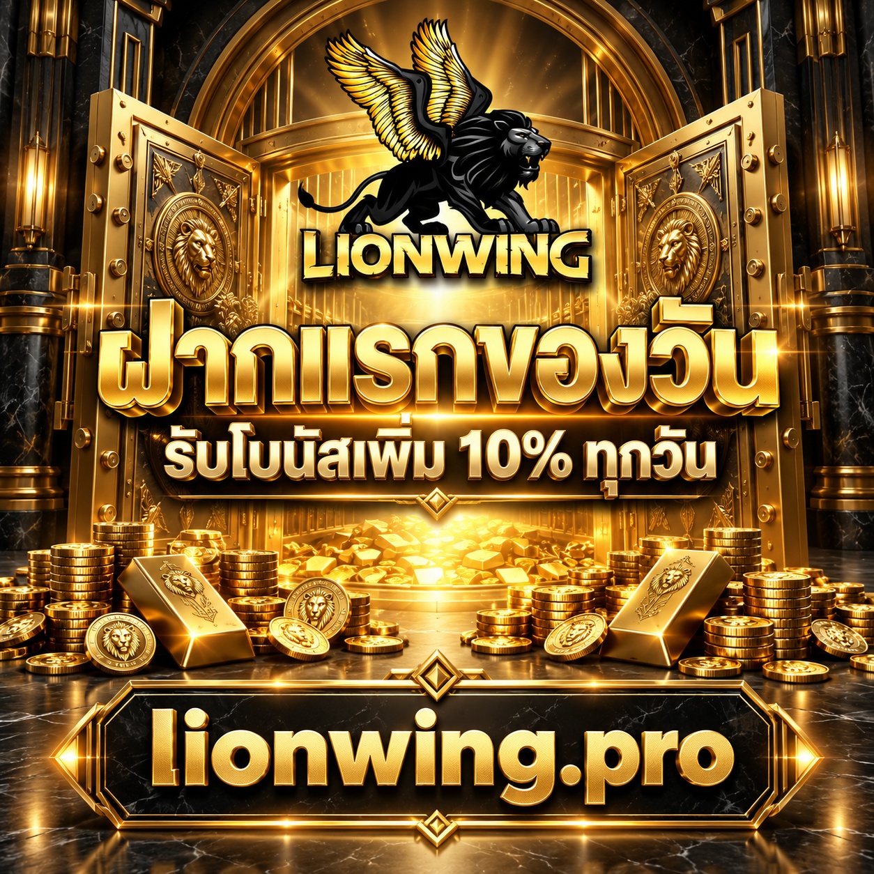 ฝากยอดแรกของวัน รับโบนัสเพิ่ม 10%